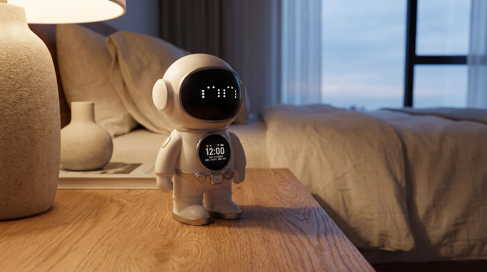 Astronaut Desktop Companion — AI-generated lifestyle concept