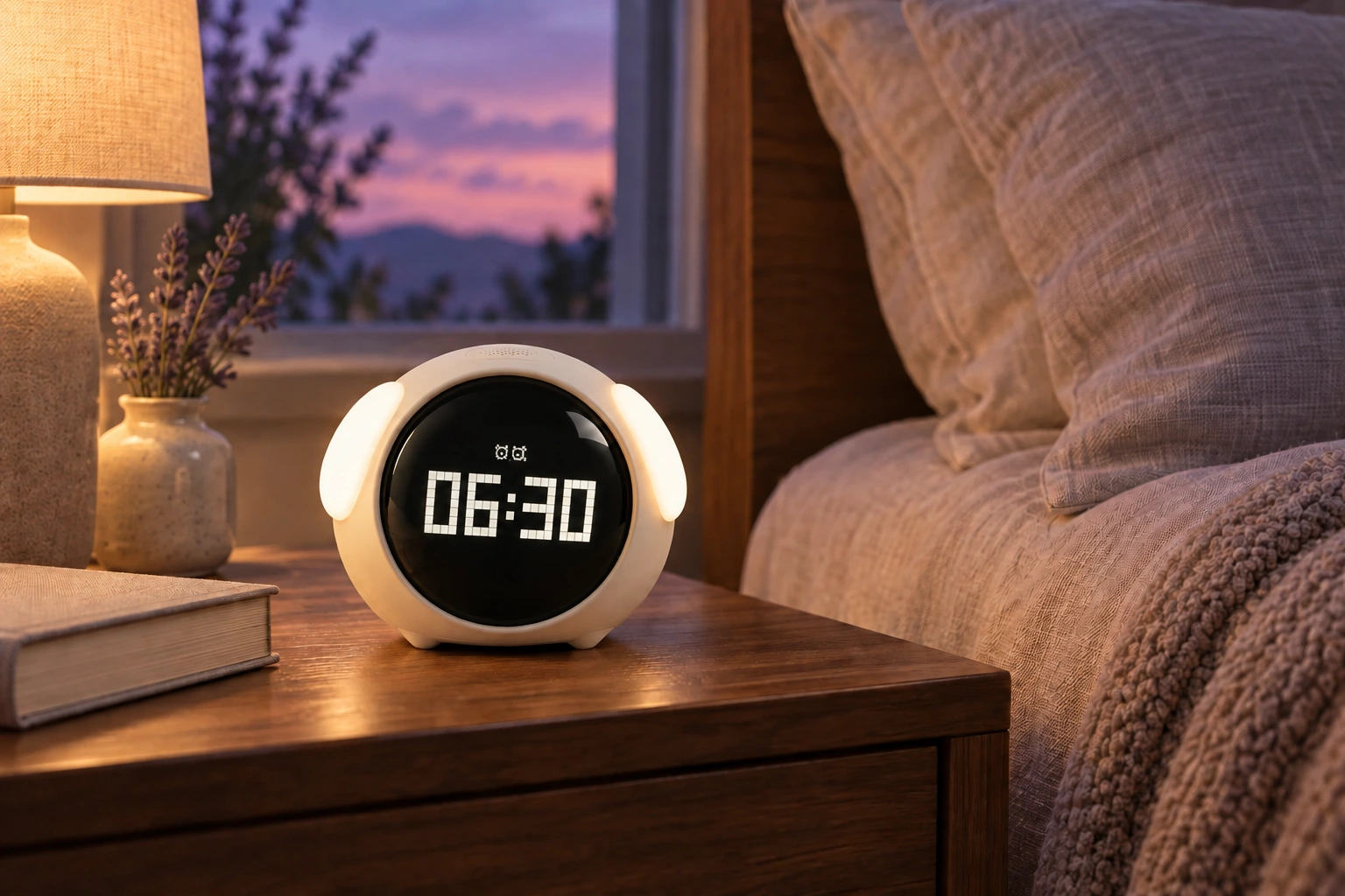 Clock and alarm display