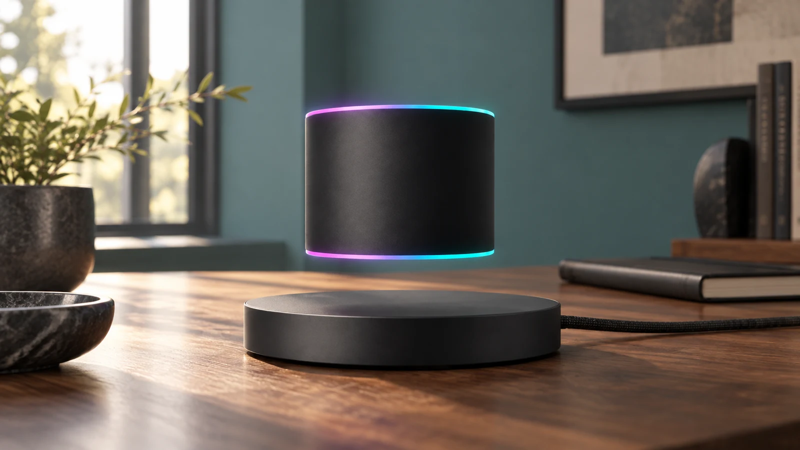 Levitating Speaker — AI-generated lifestyle concept
