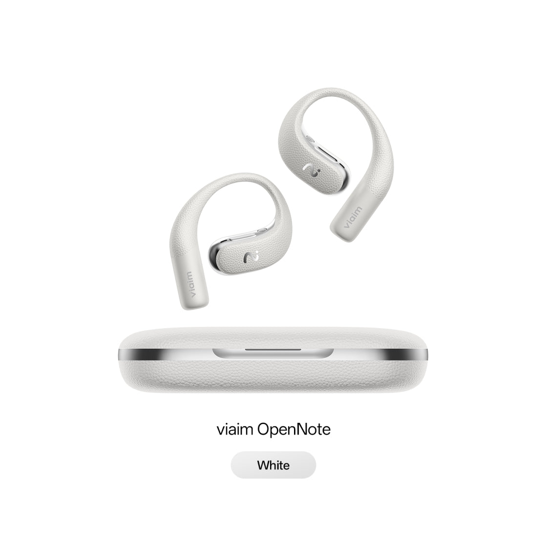 [Products] viaim OpenNote AI earphones in White - variant product shot